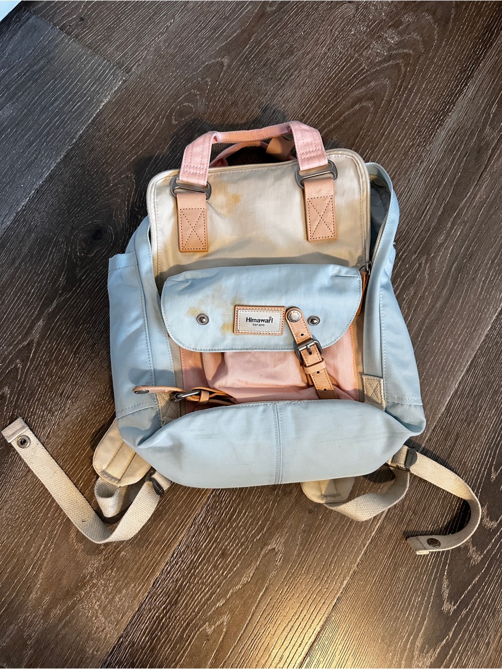 Pastel Blue & Pink Backpack
